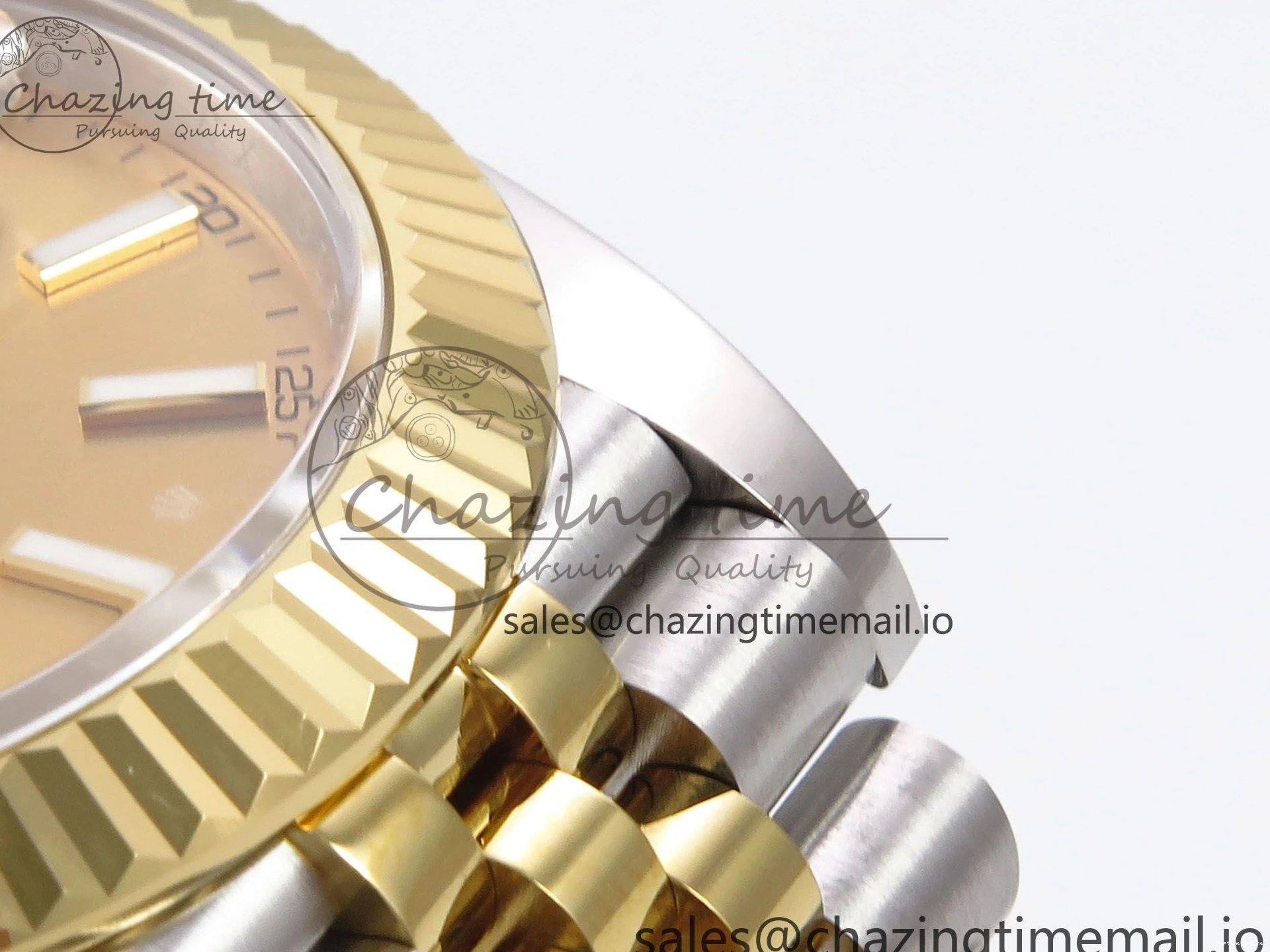 1220 Vibrant DateJust 41 126333 EWEF Best Edition YG Stick Dial on SS YG Jubilee Bracelet A 990